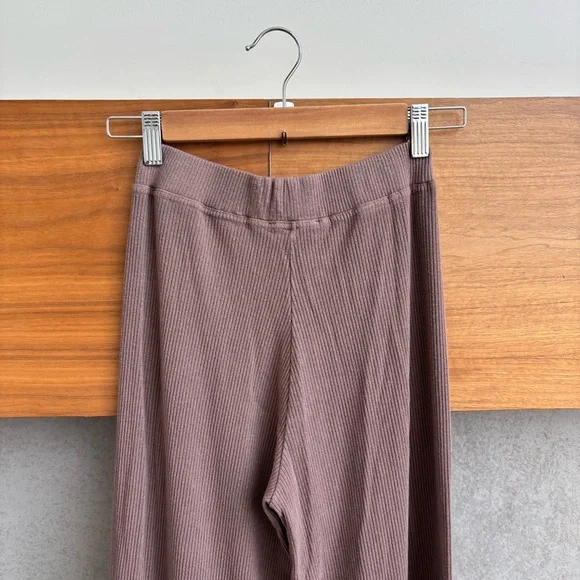 NAADAM Ribbed Lightweight Wide Leg Pants, Size S